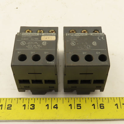Telemecanique GV2-G05 600V 63A Terminal Block Lot Of 2