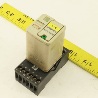 Telemecanique RUN33A22 250VAC Relay Module 24V Coil With Socket