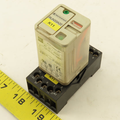 Telemecanique RUN33A22 250VAC Relay Module 24V Coil With Socket
