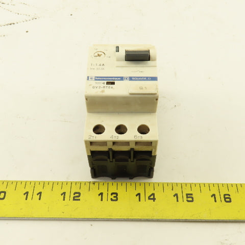 Telemecanique GV2-RT06 3 Pole Manual Motor Starter 600V 1Hp 1-1.6A Trip