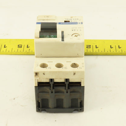 Telemecanique GV2-RT06 3 Pole Manual Motor Starter 600V 1Hp 1-1.6A Trip