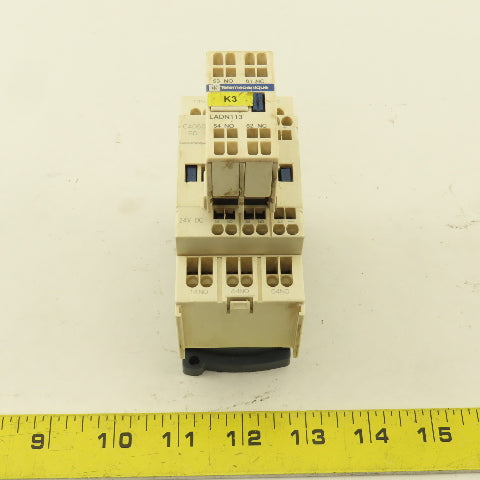 Telemecanique CAD503 LADN113 Contactor W/ Auxiliary 600V 10A 24VDC Coil