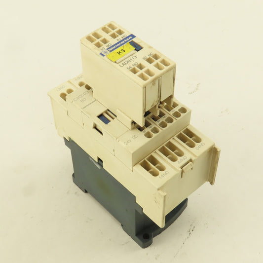 Telemecanique CAD503 LADN113 Contactor W/ Auxiliary 600V 10A 24VDC Coil