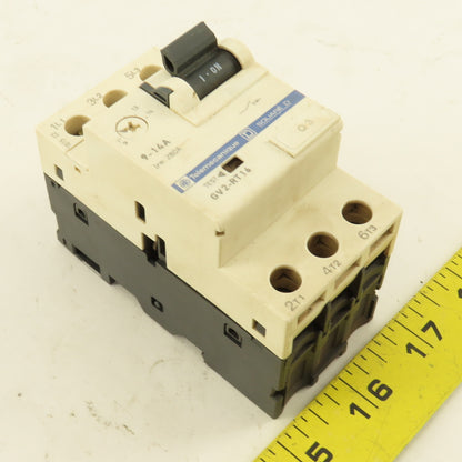 Telemecanique GV2-RT16 600V 3Ph 10Hp MAX Manual Motor Starter 9-14A Trip