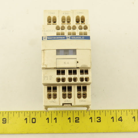 Telemecanique CAD323 600V 10A Contactor Normally Open 24VDC Coil