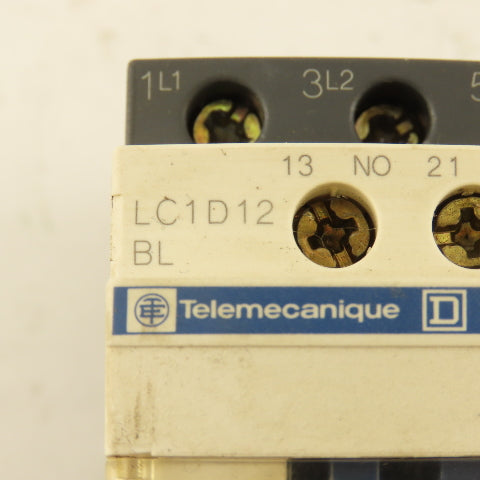 Telemecanique LC1D12 600V 7.5kW 25A MAX Contactor 24VDC Coil