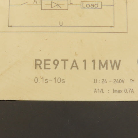Telemecanique RE9TA11MW 240V 50/60Hz Timing Relay 0.1s-10s On Delay