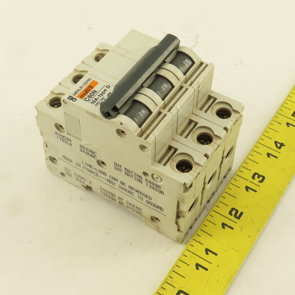 Merlin Gerin C60N Multi9 Type D 50A 25A 20A 10A Circuit Breakers Mixed Lot Of 6