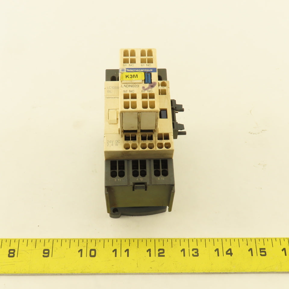 Telemecanique LC1D093 LADN023 Contactor Auxiliary 600V 7.5Hp