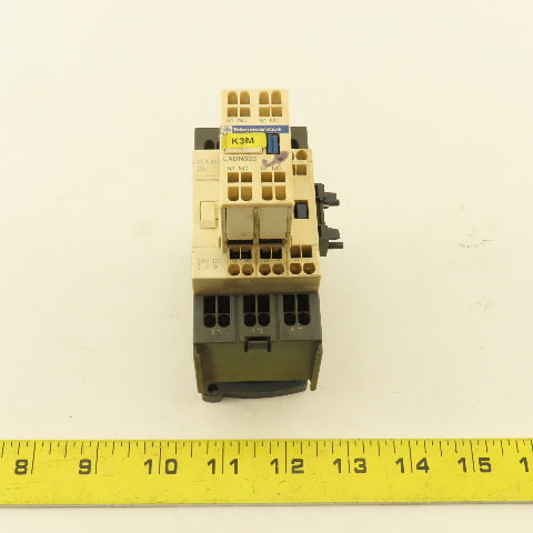 Telemecanique LC1D093 LADN023 Contactor Auxiliary 600V 7.5Hp