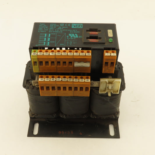 SBA 209-0137 Type UDGC Multi Tap Transformer 200/520VAC 24VDC Sec. 192W 10A 3Ph