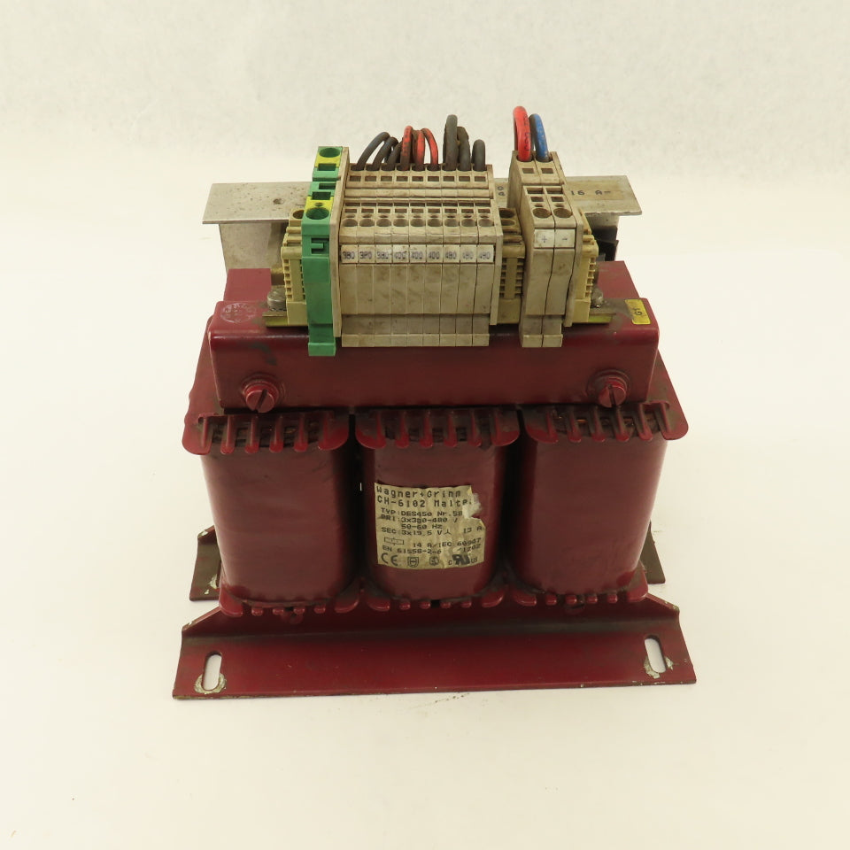 Wagner + Grimm DES450 Nr. 58 Transformer Pri. 380-480V 50/60Hz Sec. 19.5V Wye