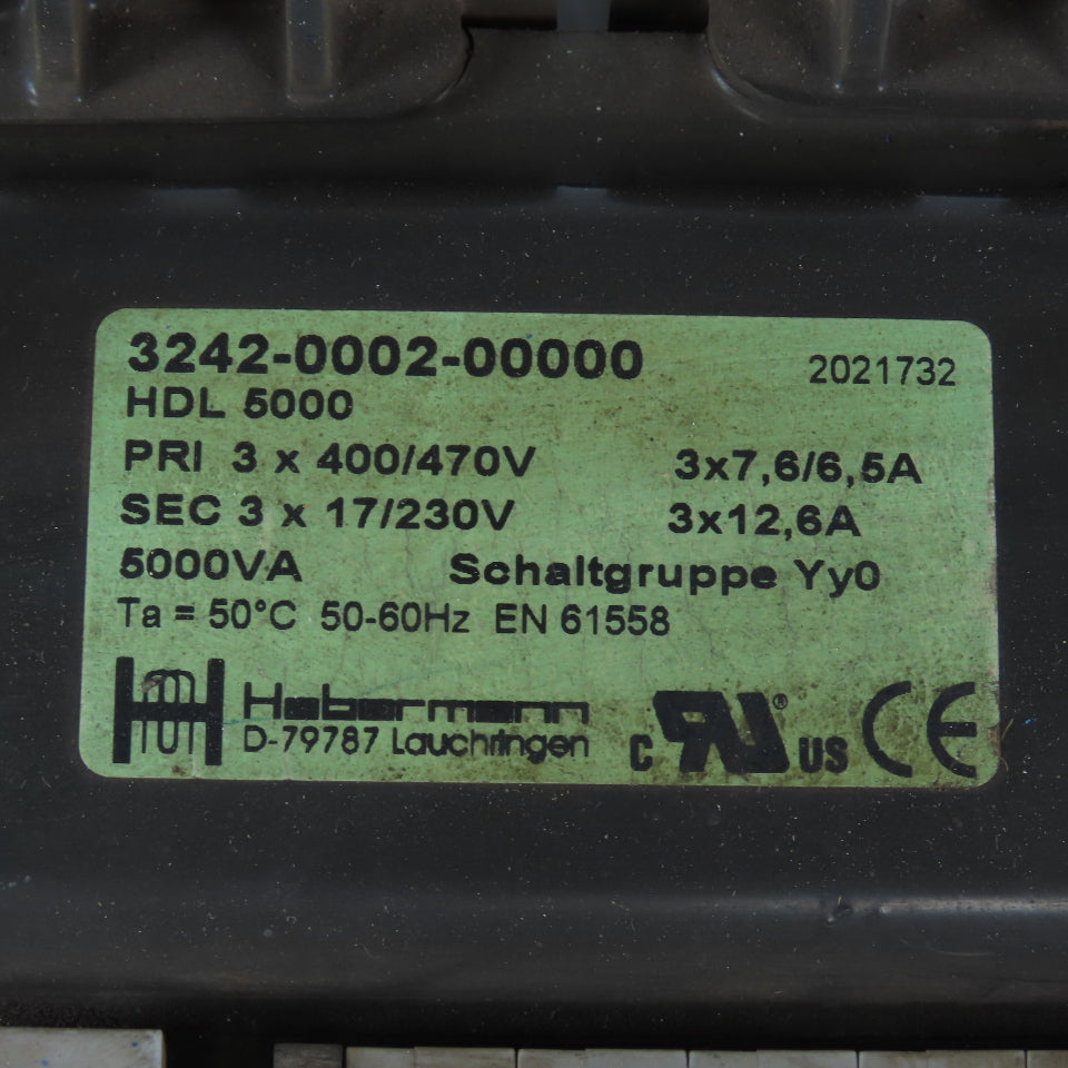 Habermann HDL 5000 Transformer 400/470V 17/230V Sec. 5000VA