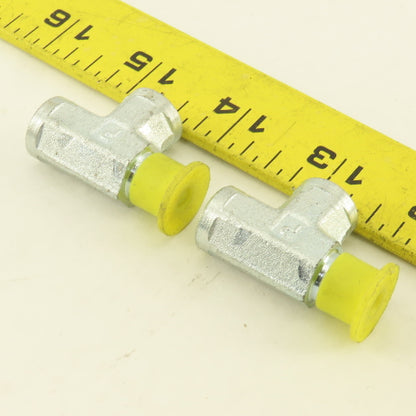 Parker 1/8" NPT Male Run TEE x Female x Female Steel Zinc Coated Lot Of 2