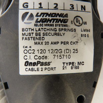 Lithonia Lighting OC2 120 12/2G D 25 120V Metallic Shielded One Pass Reloc 25'