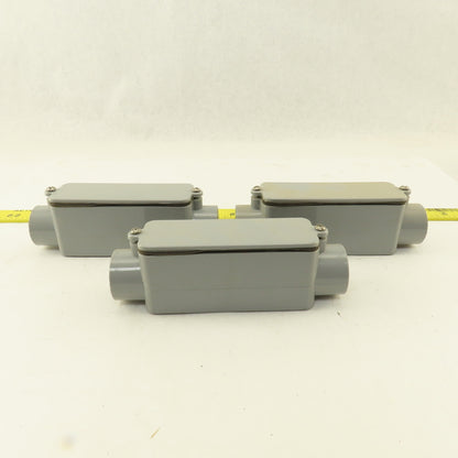 E983D 1/2" Non Metallic 3 Hub Conduit Body TEE Lot Of 3