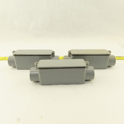 E983D 1/2" Non Metallic 3 Hub Conduit Body TEE Lot Of 3