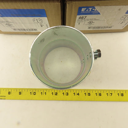 Eaton 467 3" Metallic EMT IMC Rigid Conduit Coupling Set Screw Type Lot Of 5