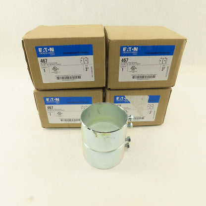 Eaton 467 3" Metallic EMT IMC Rigid Conduit Coupling Set Screw Type Lot Of 5