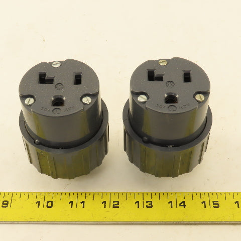 General Electric GE4372-9 30A 125V  Straight Blade Grounding Connector Lot Of 2
