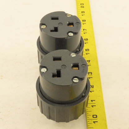 General Electric GE4372-9 30A 125V  Straight Blade Grounding Connector Lot Of 2