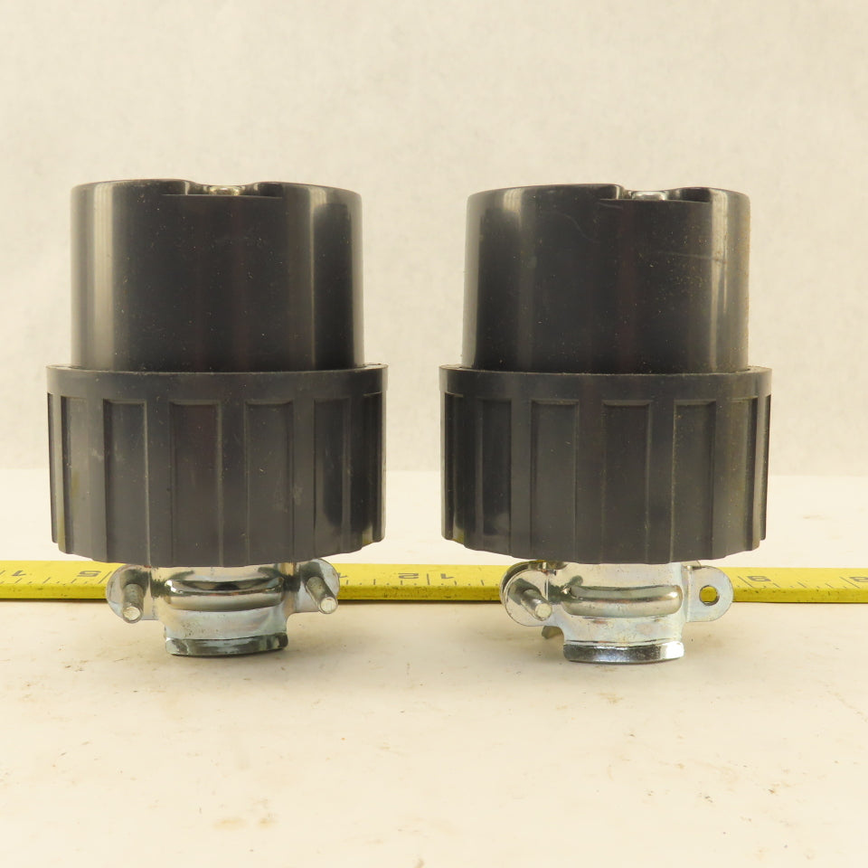 General Electric GE4372-9 30A 125V  Straight Blade Grounding Connector Lot Of 2