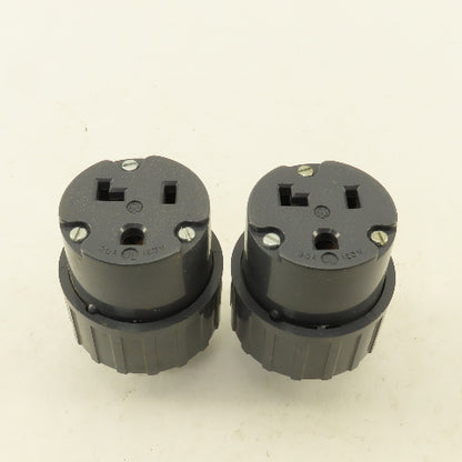 General Electric GE4372-9 30A 125V  Straight Blade Grounding Connector Lot Of 2