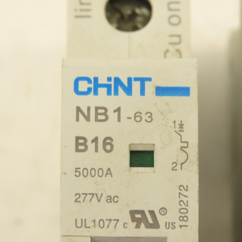 Chint NB1-63 B16 16A Single Pole Circuit Breaker 277V Lot Of 2