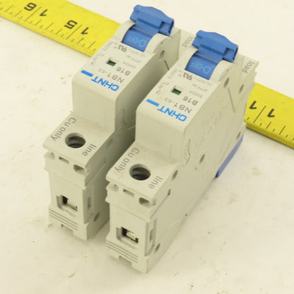 Chint NB1-63 B16 16A Single Pole Circuit Breaker 277V Lot Of 2