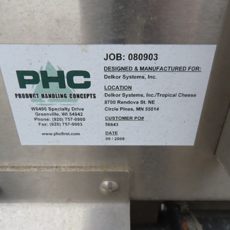 39-1/2" Wide Custom Stainless Steel Merging Belt 208-230/460V