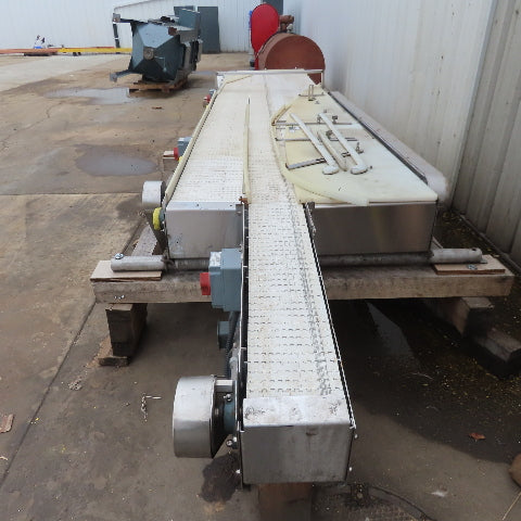 39-1/2" Wide Custom Stainless Steel Merging Belt 208-230/460V