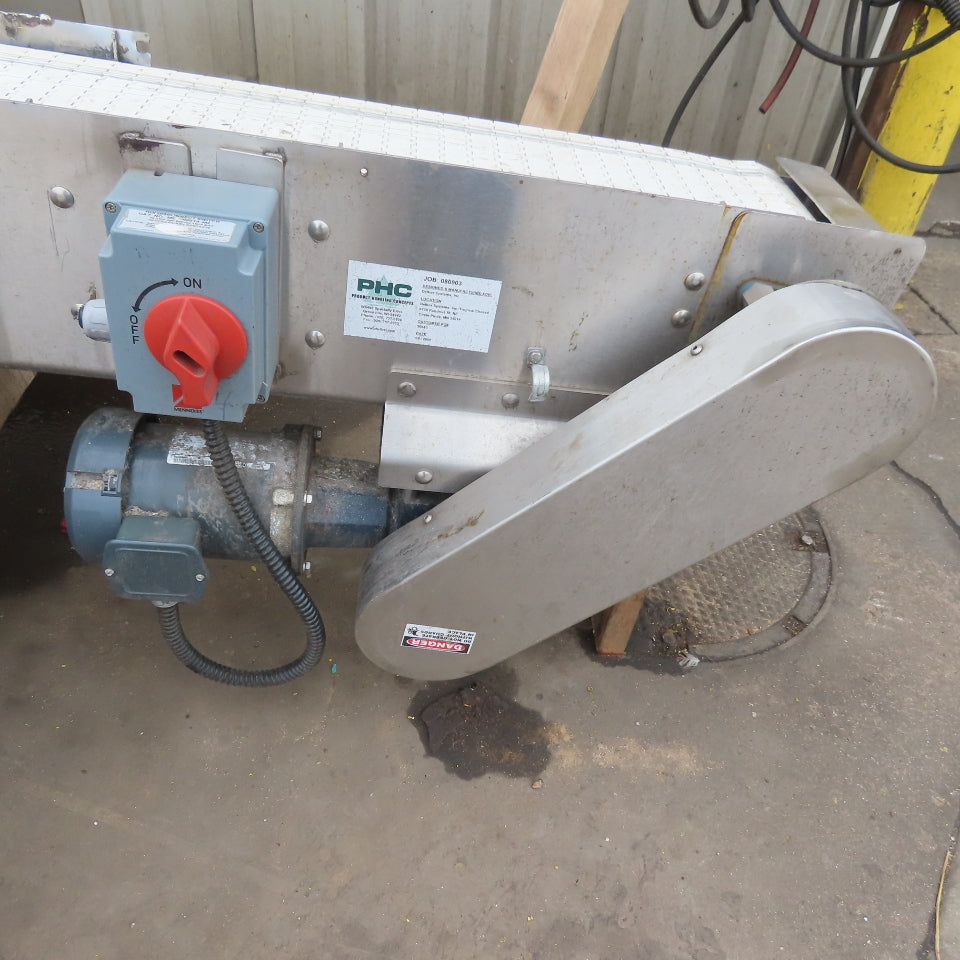 39-1/2" Wide Custom Stainless Steel Merging Belt 208-230/460V