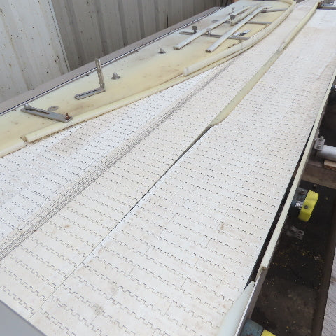 39-1/2" Wide Custom Stainless Steel Merging Belt 208-230/460V