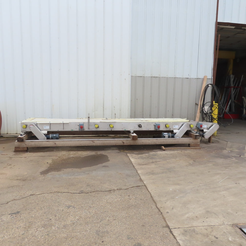 39-1/2" Wide Custom Stainless Steel Merging Belt 208-230/460V