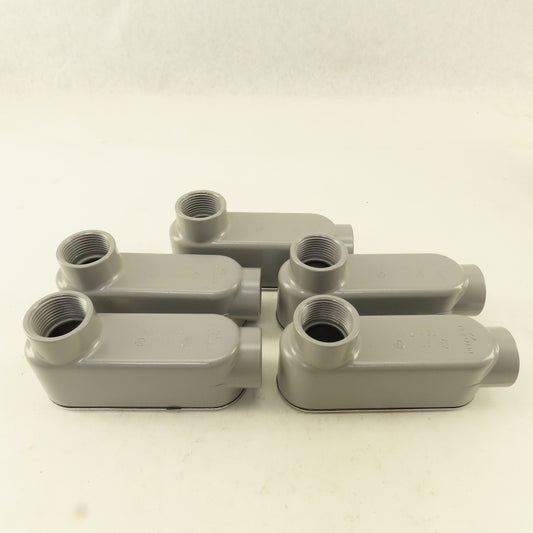 Bridgeport LB-43CG 1" Cast Aluminum LB Conduit Body Lot Of 5
