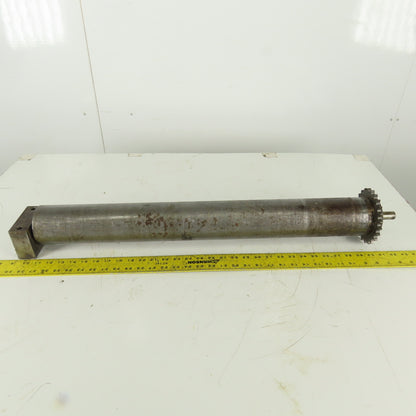 Heavy Duty Chain Driven Power Conveyor Roller 3-1/2" Diameter x 33-1/2" OAL