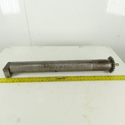 Heavy Duty Chain Driven Power Conveyor Roller 3-1/2" Diameter x 33-1/2" OAL