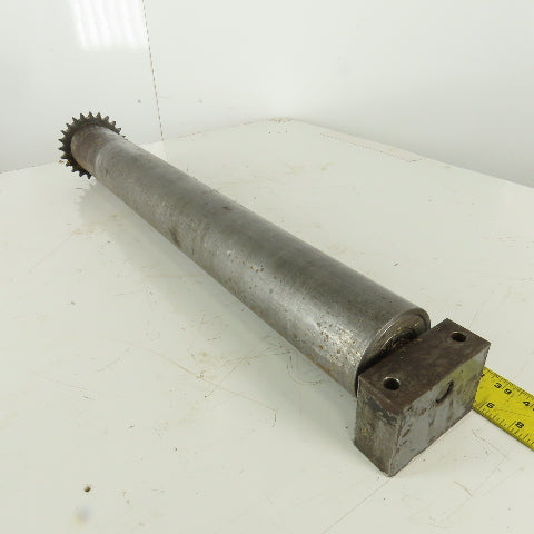 Heavy Duty Chain Driven Power Conveyor Roller 3-1/2" Diameter x 33-1/2" OAL