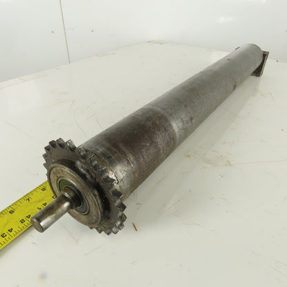 Heavy Duty Chain Driven Power Conveyor Roller 3-1/2" Diameter x 33-1/2" OAL