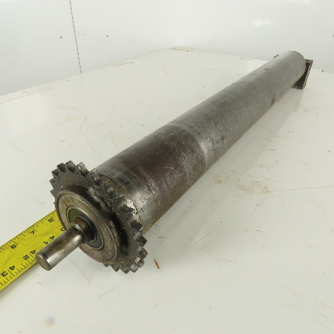 Heavy Duty Chain Driven Power Conveyor Roller 3-1/2" Diameter x 33-1/2" OAL