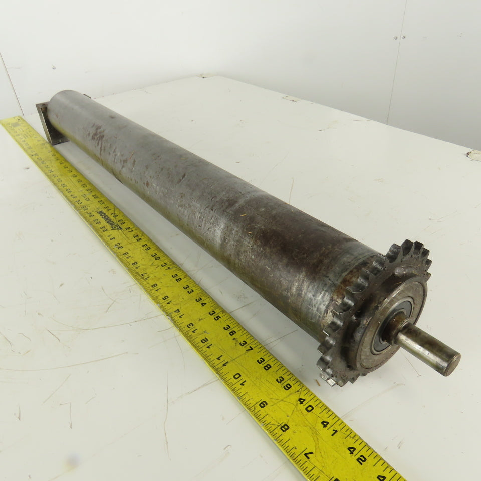 Heavy Duty Chain Driven Power Conveyor Roller 3-1/2" Diameter x 33-1/2" OAL