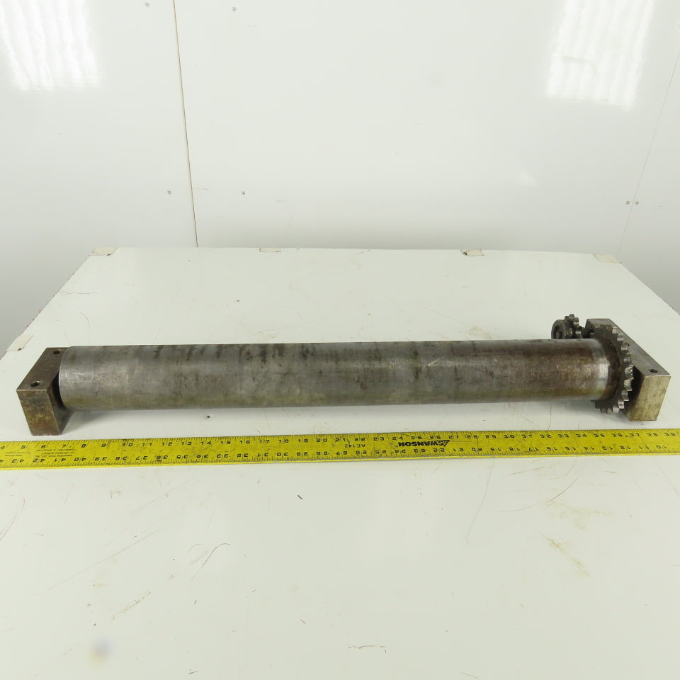 Heavy Duty Chain Driven Power Conveyor Roller 3-1/2" Diameter x 33-1/2" OAL