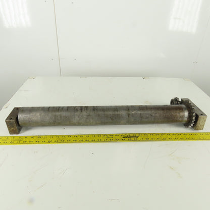 Heavy Duty Chain Driven Power Conveyor Roller 3-1/2" Diameter x 33-1/2" OAL