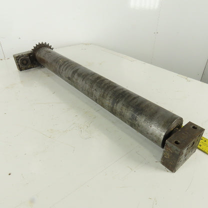 Heavy Duty Chain Driven Power Conveyor Roller 3-1/2" Diameter x 33-1/2" OAL