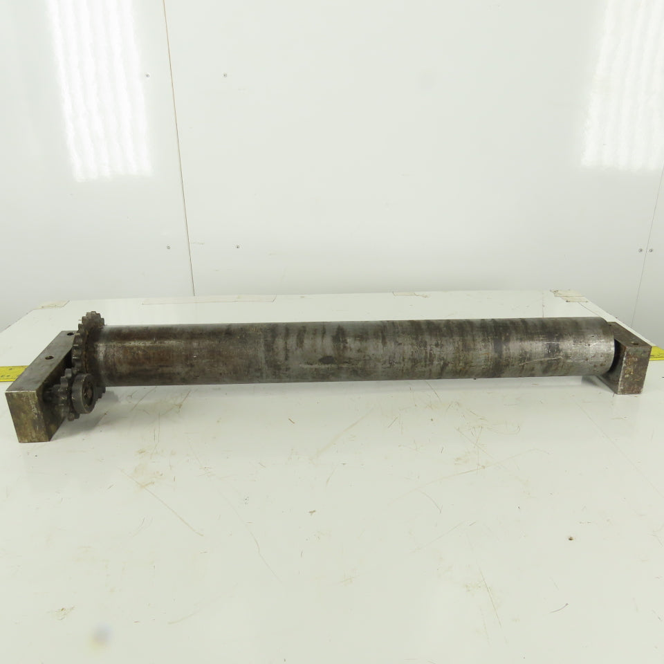 Heavy Duty Chain Driven Power Conveyor Roller 3-1/2" Diameter x 33-1/2" OAL