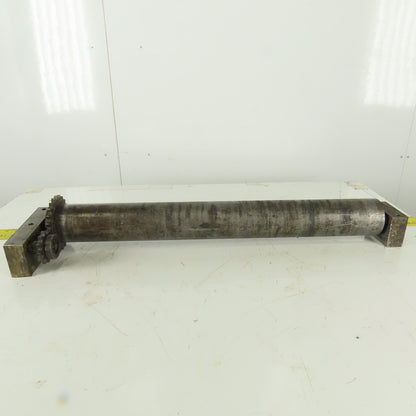 Heavy Duty Chain Driven Power Conveyor Roller 3-1/2" Diameter x 33-1/2" OAL