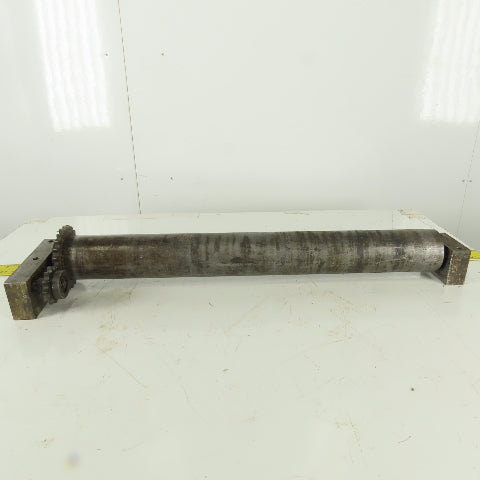 Heavy Duty Chain Driven Power Conveyor Roller 3-1/2" Diameter x 33-1/2" OAL