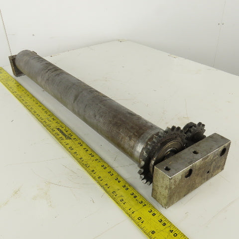 Heavy Duty Chain Driven Power Conveyor Roller 3-1/2" Diameter x 33-1/2" OAL