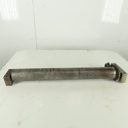 Heavy Duty Chain Driven Power Conveyor Roller 3-1/2" Diameter x 33-1/2" OAL
