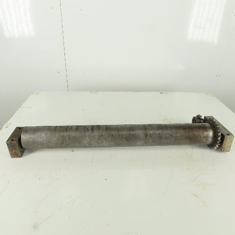 Heavy Duty Chain Driven Power Conveyor Roller 3-1/2" Diameter x 33-1/2" OAL